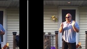 A color-blind grandfather received color-correcting glasses as a birthday gift. Seeing color for the