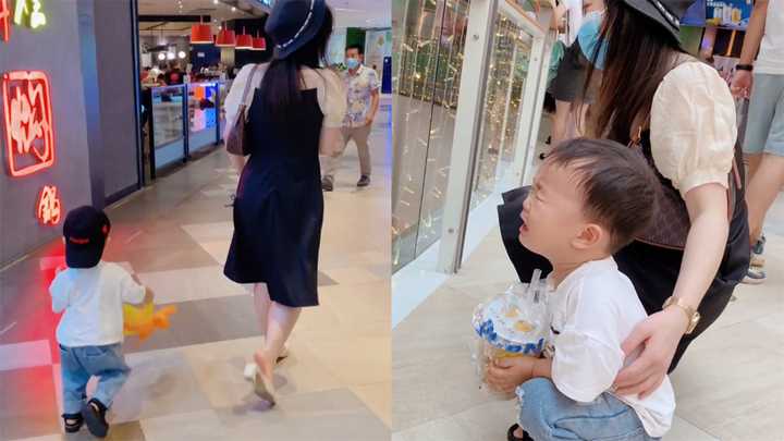 Cute kid accidentally met his aunt for a date at the mall, and he pestered her to make netizens laug