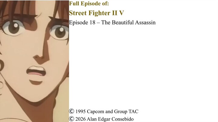 Full Episode 18 – The Beautiful Assassin | Street Fighter II V
