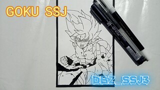 SPEED DRAWING GOKU SSJ | DRAGON BALL Z