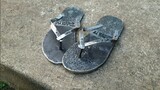 Diy Flip-flops made from metal scrap, steel sandals, WELDING PROJECTS