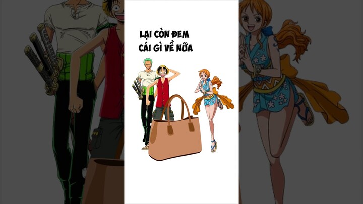 One Piece Khi Nami chuẩn bị đồ ăn cho Luffy và Zoro Funny Meme hài hước Đảo Hải Tặc #shorts