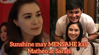 Sunshine Cruz on Sarah Geronimo and Matteo Guidecelli!