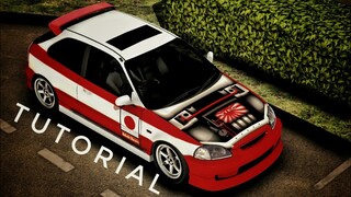 HONDA CIVIC EK9 OPEN HOOD & LIVERY TUTORIAL | Car Parking Multiplayer | New Update | zeti