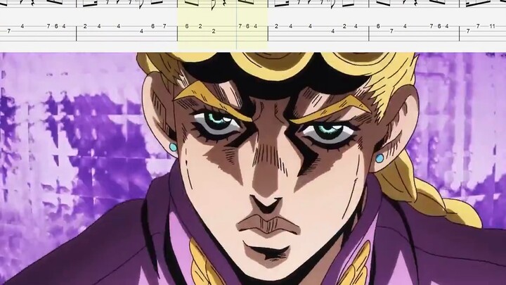 "il vento d'oro" (Golden Wind) dynamic bass tab (original song, non-perfect version, get the score f