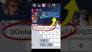 secret trick top 1 global #mobilelegends #mlbb #chou #shorts