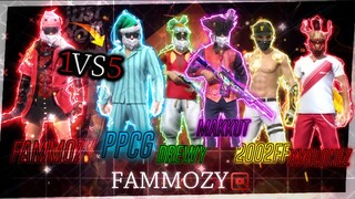 Free Fire FAMMOZY 1 VS 5 Pro Player🔥 [เล่นในมือถือ]