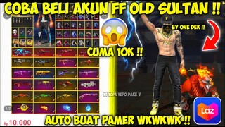 COBA BELI AKUN FF OLD SULTAN CUMA 10K DI SHOPEE & LAZADA | UNBOXING PAKET AKUN FREE FIRE !!