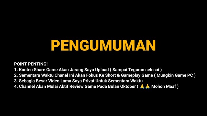 PENGUMUMAN PENTING!