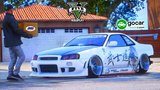 JADI TAXI NARIK PENUMPANG PAKE SKYLINE R34 TWIN TURBO DI GTA 5 ROLEPLAY !!!