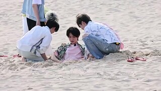 你们和轩哥玩，轩哥很高兴，你们埋轩哥，轩哥很生气