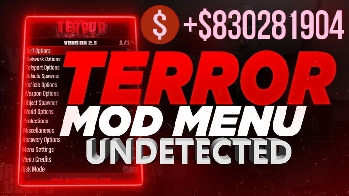 GTA 5 TERROR MOD MENU + TUTORIAL UNDETECTED 2022 NEW MOD MENU
