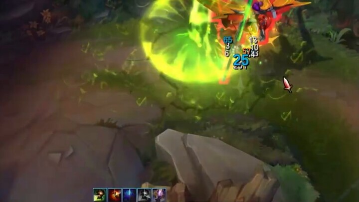 Teemo đang mặc giáp và năm AD ở phía đối diện bị choáng