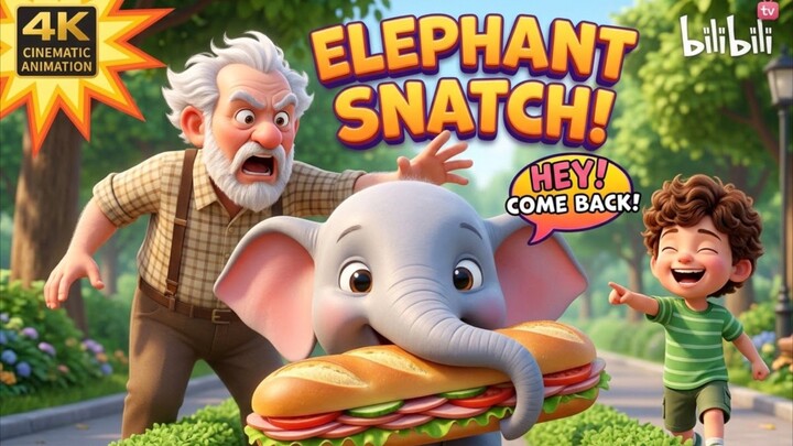 Grandpa’s Sandwich Got Stolen! 😂🐘🥪