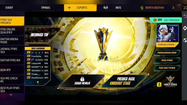 Golden Flash Bundle Prediksi FFWS SEA 2025