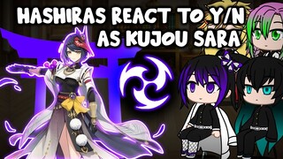 Hashiras Reacts to y/n as Kujou Sara (Genshin Impact) || Gacha Club ||