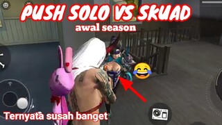 PUSH SOLO VS SKUAD 🔥 NGIMPI GRAND MASTER FREE FIRE FF INDONESIA