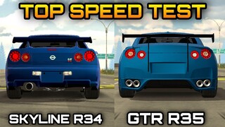 Skyline R34 vs GTR R35 | Godzilla's Top Speed | Car Parking Multiplayer New Update 4.7.8