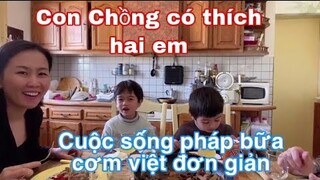 Bữa cơm việt tim heo xào chua ngọt/con chồng có thích con mình không/Cathy Gerardo cuộc sống pháp