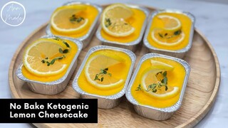 เลม่อนครีมชีสคีโต แบบไม่อบ No Bake Ketogenic Lemon Cheesecake | AnnMade