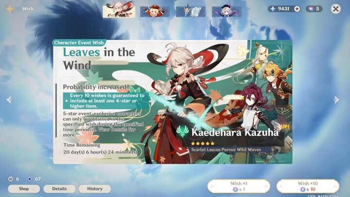 Kazuha 0 to max