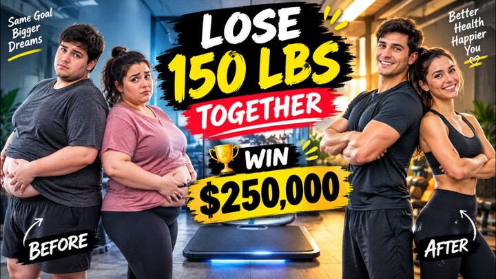 Can they lose 150 lbs together and win $250,000? 😱🔥 The ultimate fitness challenge is ON! 💪🏆 Wat