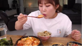 Mukbang NẤU VÀ ĂN CƠM BÀO NGƯ VÀ SUNDUBU JJIGAE#amthuc #monngon