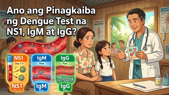 Paano Tine-test Kung May Dengue Ka? Alamin ang NS1, IgM at IgG. (TAGALOG ANIMATION VIDEO)