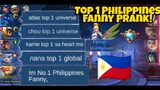 TOP 1 PHILIPPINES FANNY PRANK 🇵🇭| FANNY PRANK | INTENSE FIGHT | MLBB