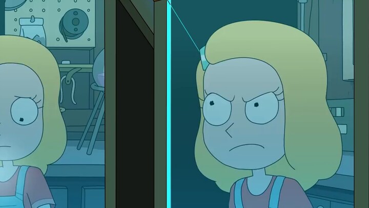 July new series: The two Beths return to their 10-year-old self. Rick is so annoyed that his scalp g