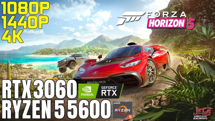 Forza Horizon 5 | Ryzen 5 5600 + RTX 3060 | 1080p, 1440p, 4K benchmarks!