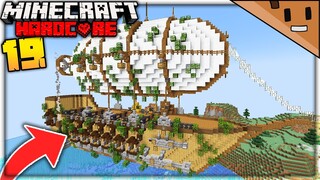 I Built a Giant FLOATING AIRSHIP in Minecraft Hardcore! (#19)