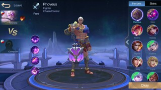 New Hero Fighter Phoveus -MLBB