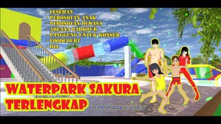 Berenang Bersama Mama andin dan papa al di Waterpark Waterboom - Sakura School Simulator