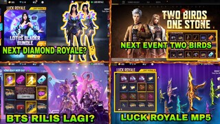 BOCORAN FF❗️  EVENT BTS RILIS LAGI😱 NEXT DIAMOND ROYALE🤩 MP5 INCUBATOR SIAP HADIR LAGI!!!