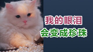 I am a pearl cat, my tears will turn into pearls