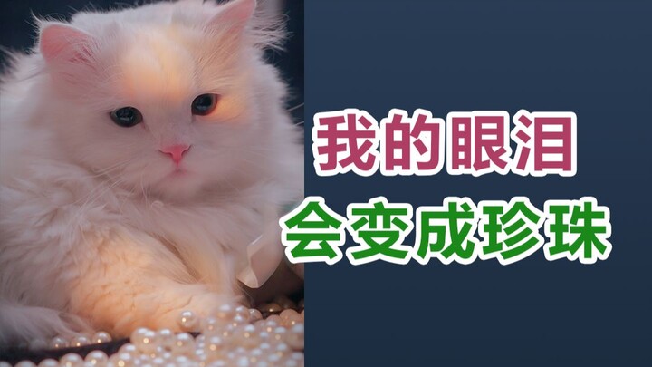 I am a pearl cat, my tears will turn into pearls