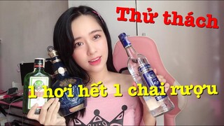 [Bảo My Vlog ]- Thử Thách 1 Hơi Nốc Hết 1Chai Rượu