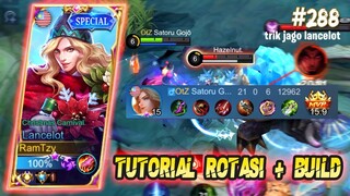 TUTORIAL ROTATION + BEST BUILD LANCELOT 2021 - LANCELOT MOBILE LEGENDS GAMEPLAY #288