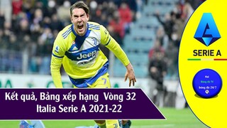 Bảng xếp hạng & kết quả vòng 32 serie A Italia 2021-22 I Top ghi bàn hàng đầu