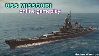 Modern Warships: USS MISSOURI in action. online gameplay.