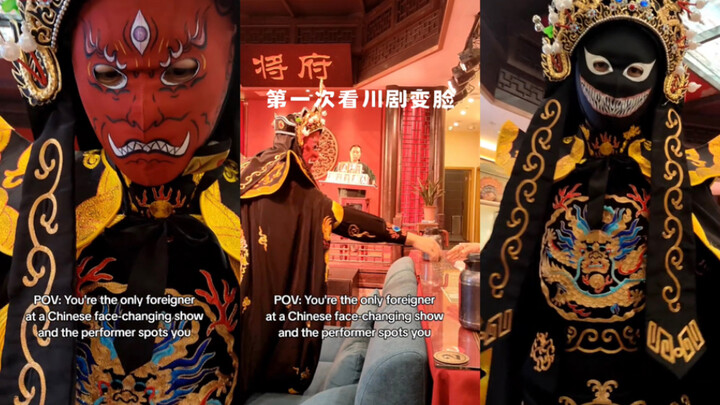 มุมมองบุคคลที่หนึ่ง: คุณเป็นชาวต่างชาติเพียงคนเดียวที่แสดงการเปลี่ยนหน้าในงิ้วชวน