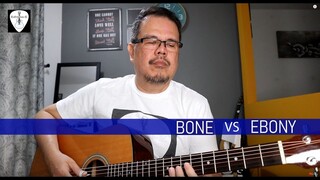Bone vs Ebony (Wood) Bridge Pins Sound Comparison on Acoustic Guitar