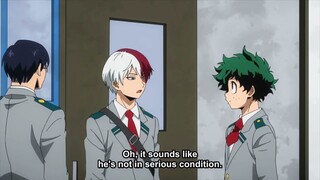 Izuku runs to Shoto
