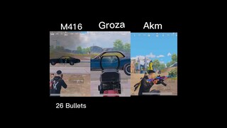 M416 Vs Groza Vs Akm 🔥 #shorts #youtubeshorts #pubg #redmi #zeeshaanhunyaar #pubgmobile