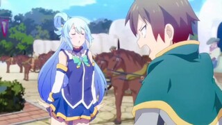 No matter how many buffs Aqua gives herself, her luck value is still not as good as that of the godd