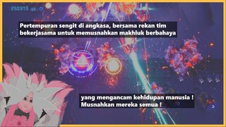 -+[Pertempuran di angkasa dengan rekan tim memusnahkan monster raksasa yang mengancam kehidupan]+-