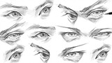 Đôi mắt từ nhiều góc độ khác nhau, nếu bạn có hoa tay thì cứ theo mình mà vẽ cùng mình nhé! 【Hướng d