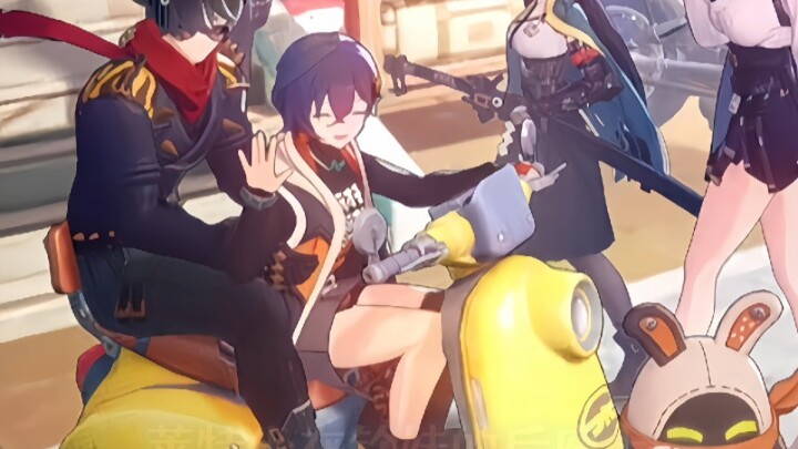 Người đàn ông ngồi ở đuôi xe điện của cô gái trông thật xấu xí.