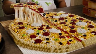 Thật là thú vị! Pizza siêu mượt, mỗi miếng cắn đều thỏa mãn! [Hoạt hình dừng chuyển động LEGO]